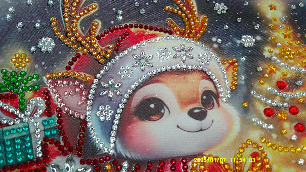 Jolly Reindeer in a Sparkling Sleigh