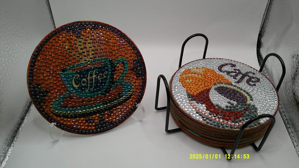 Warm & Cozy Coffee Cup Diamond Art Coasters