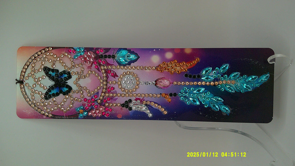 Dreamcatcher & Butterfly Bookmark | Colorful Diamond Art Page Marker