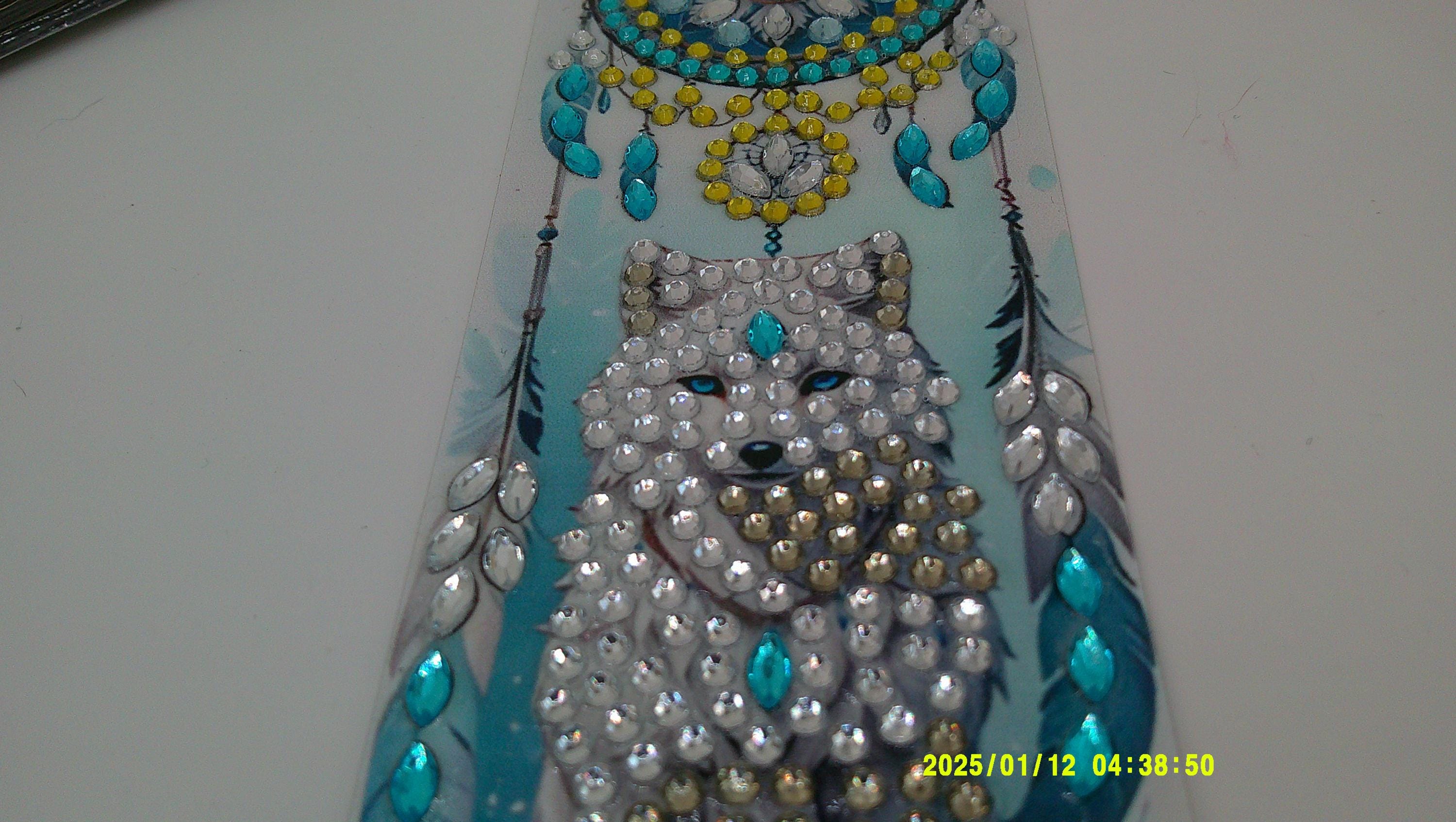 Mystic Forest Wolf Bookmark | Sparkling Diamond Art Design