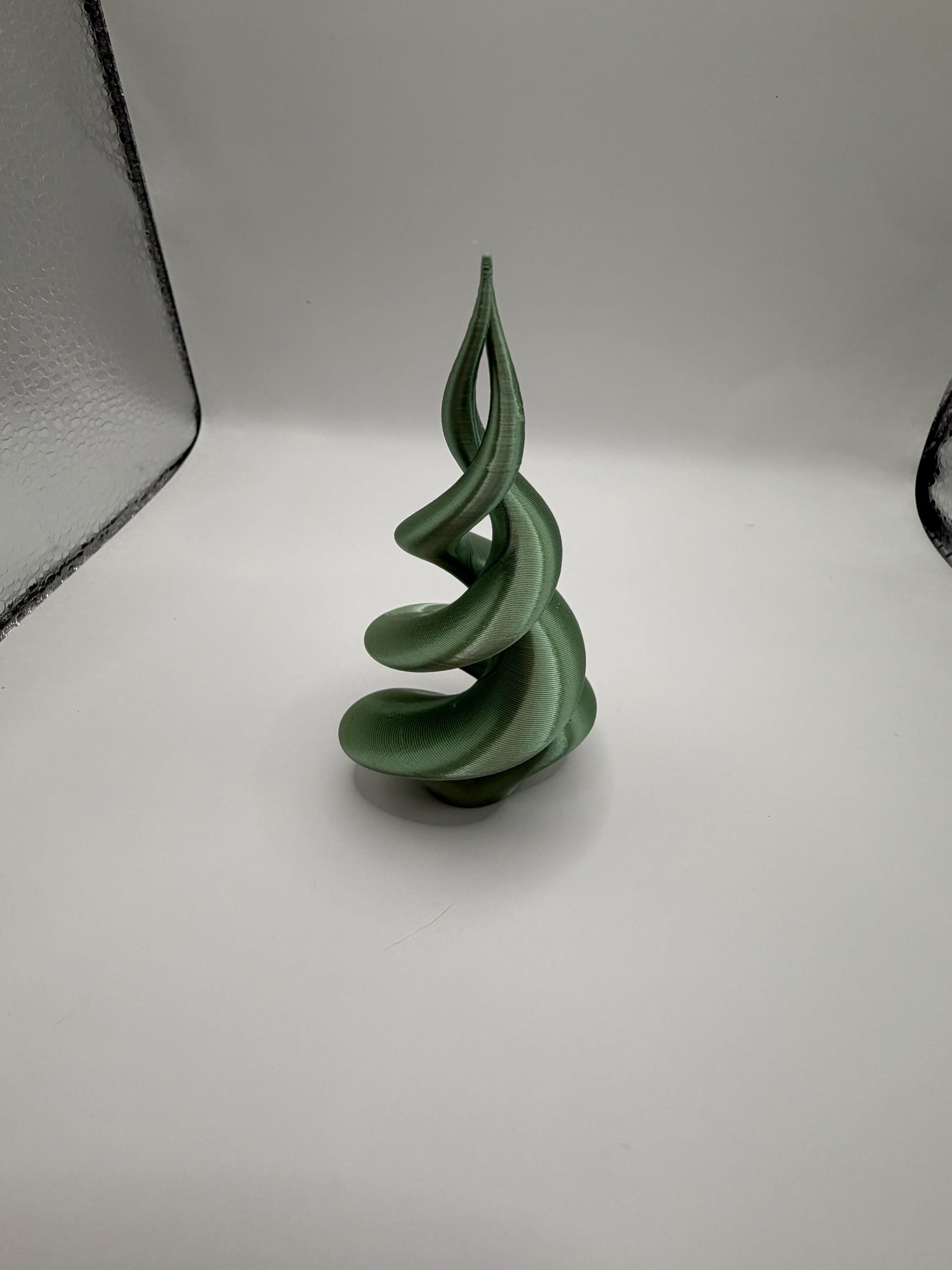 3D Printed Contemporary Dual Spiral Trees (Set of Three)