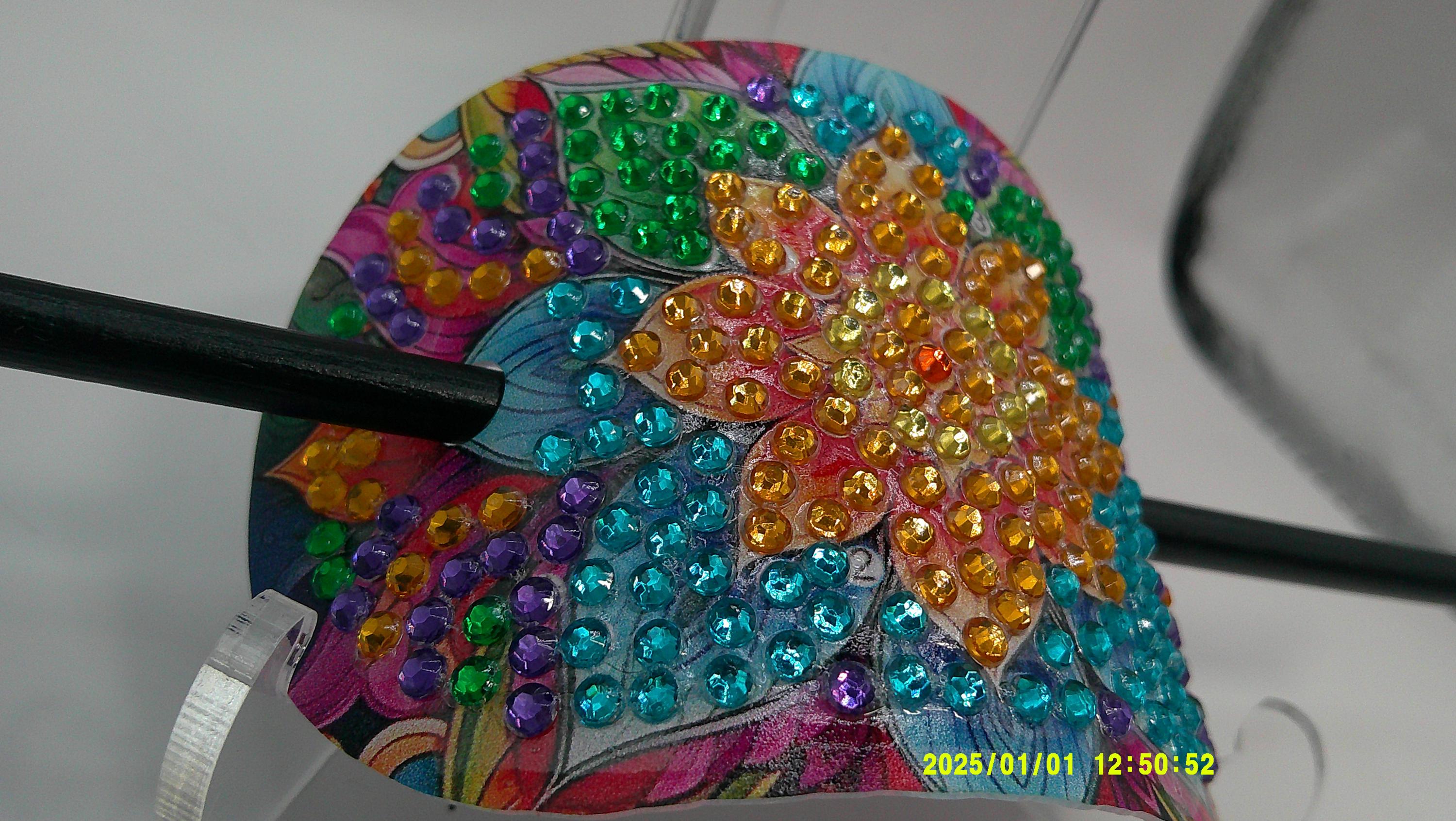 Floral Burst Diamond Art Hair Slide