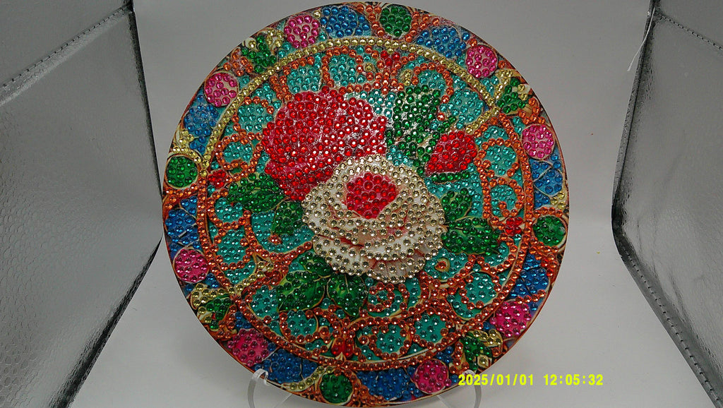 Blooming Duo Floral Diamond Art Trivet