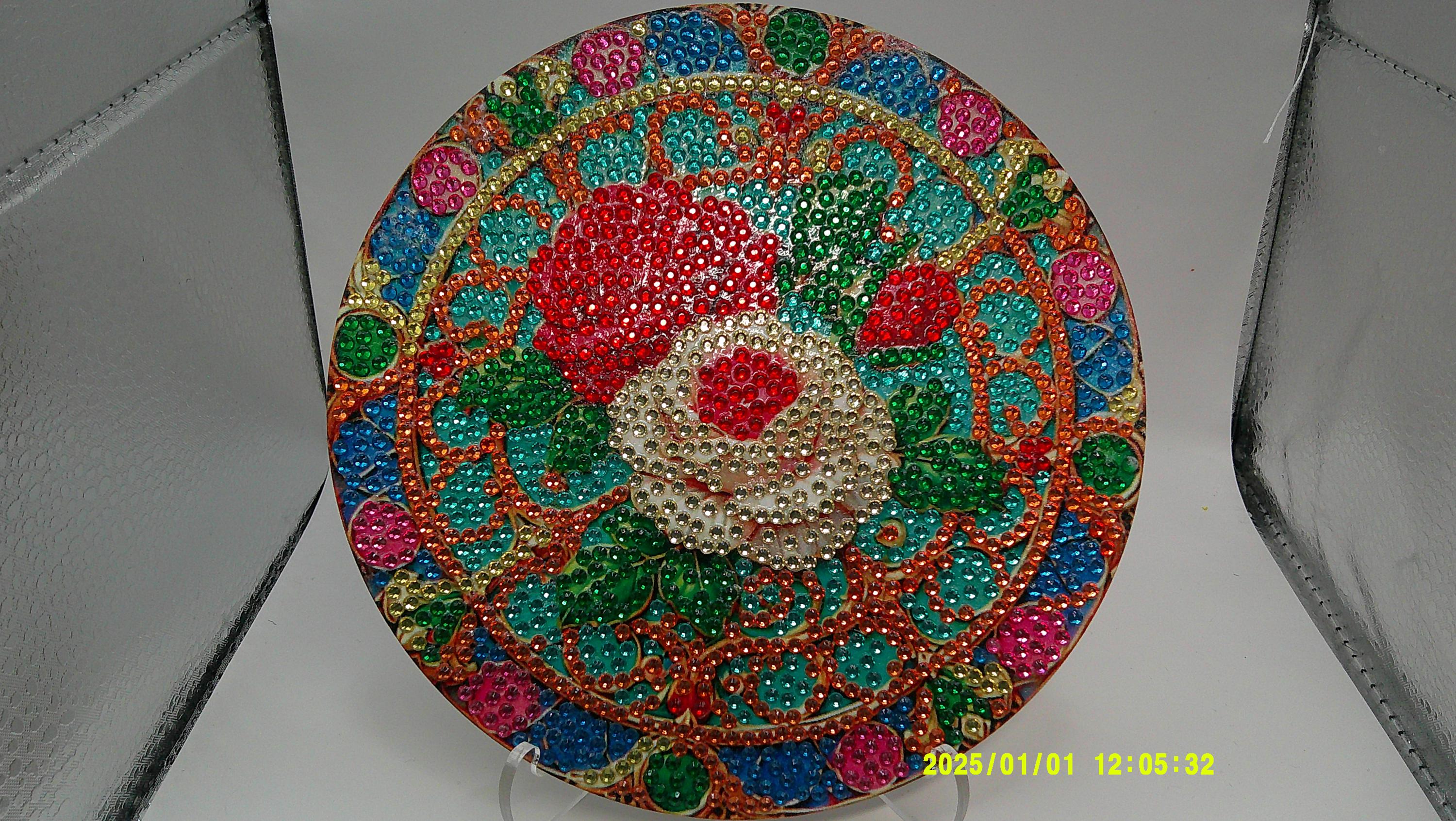 Blooming Duo Floral Diamond Art Trivet