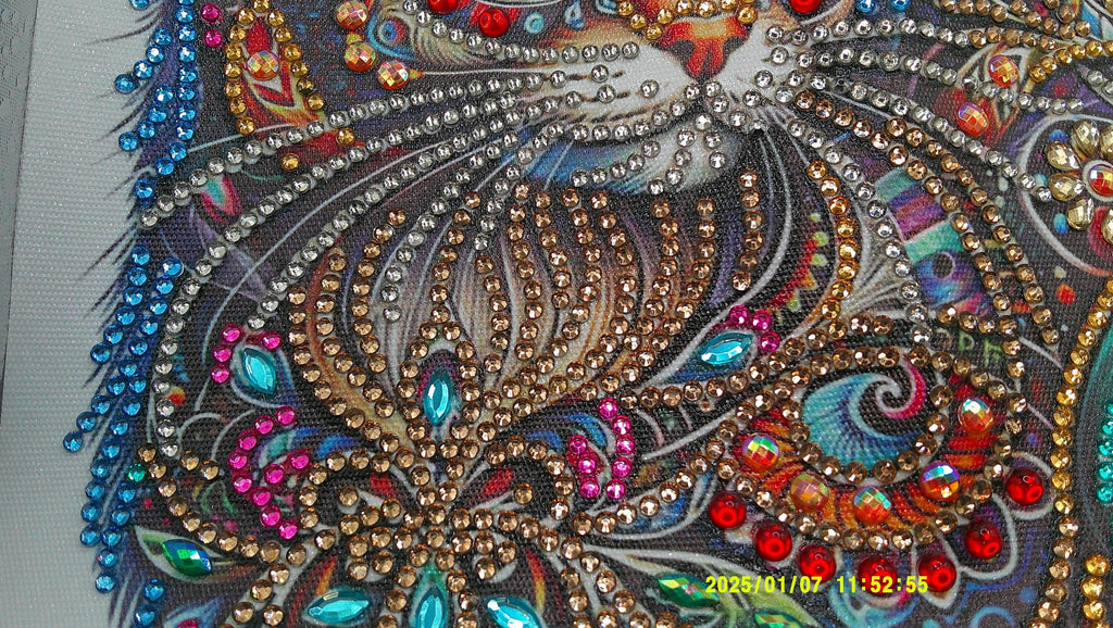 Vibrant Jewel‑Pattern Cat