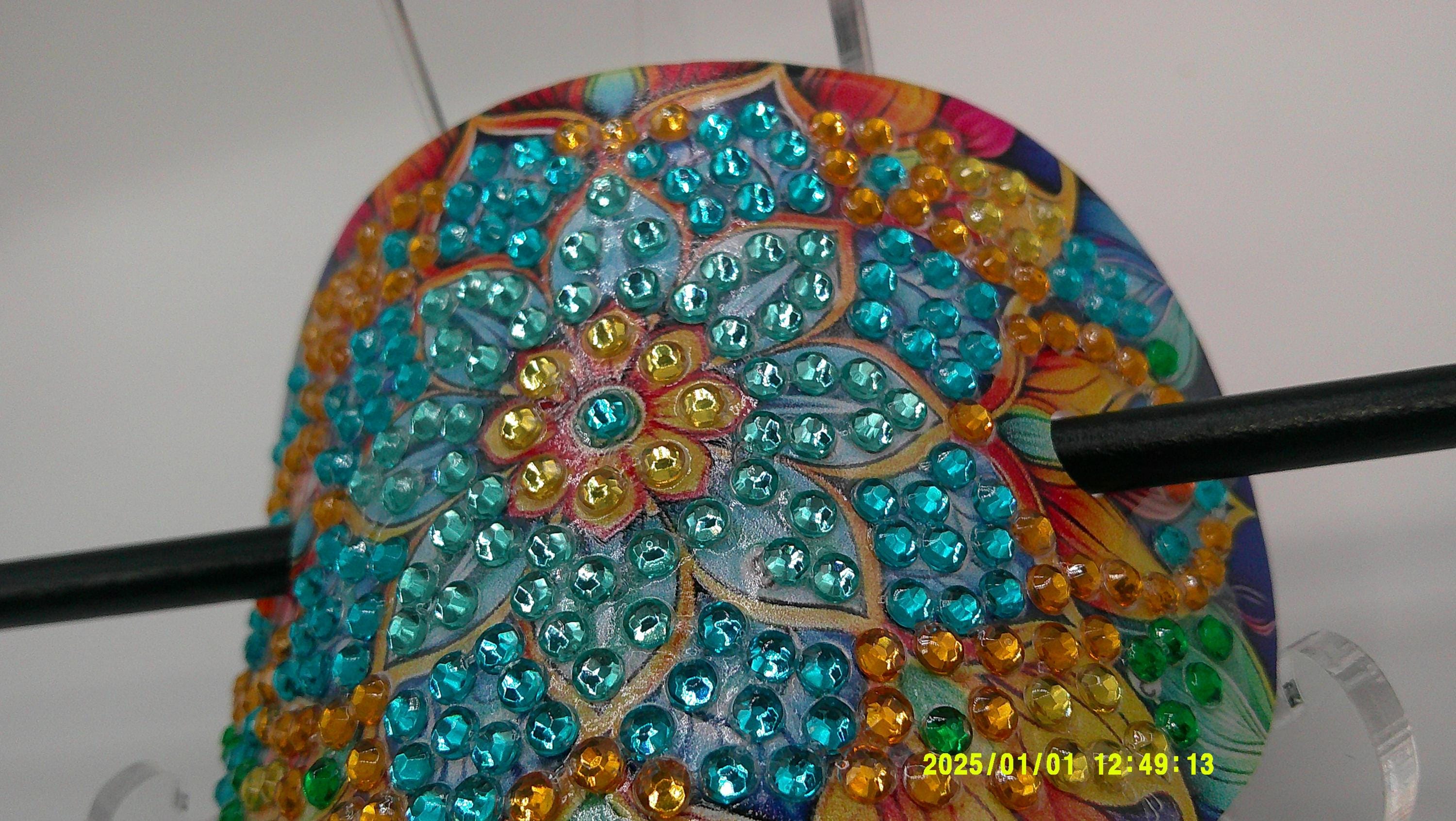 Sunburst Mandala Diamond Art Hair Slide