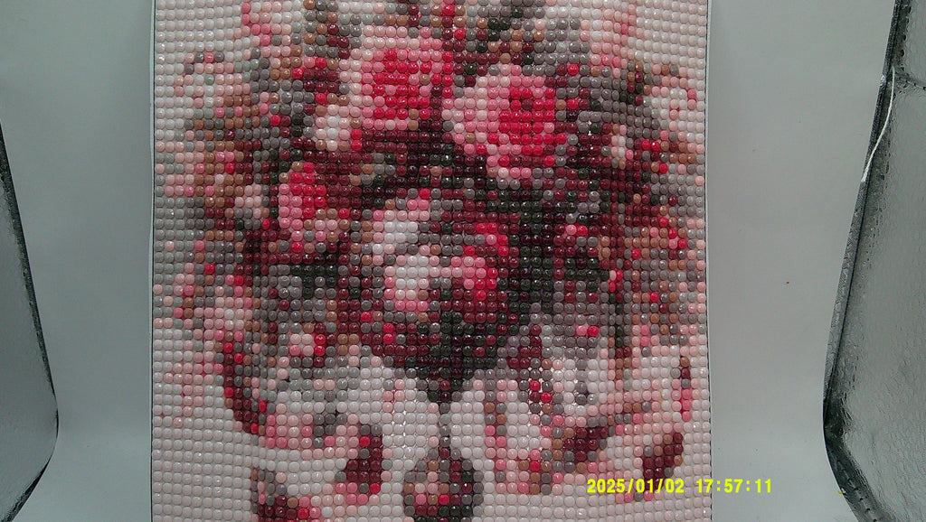 Crimson Bloom Ornament Diamond Art Painting